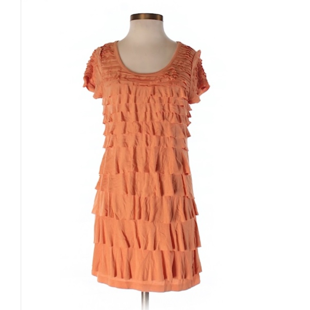 Design History Orange Ruffle Dress